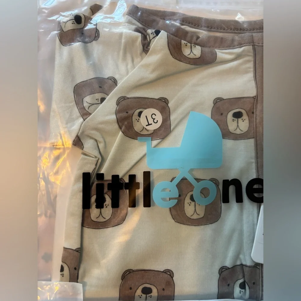 Little One Shop Bamboo One Piece Pajamas boy 3T NWT (4 pack) - Picture 4 of 5
